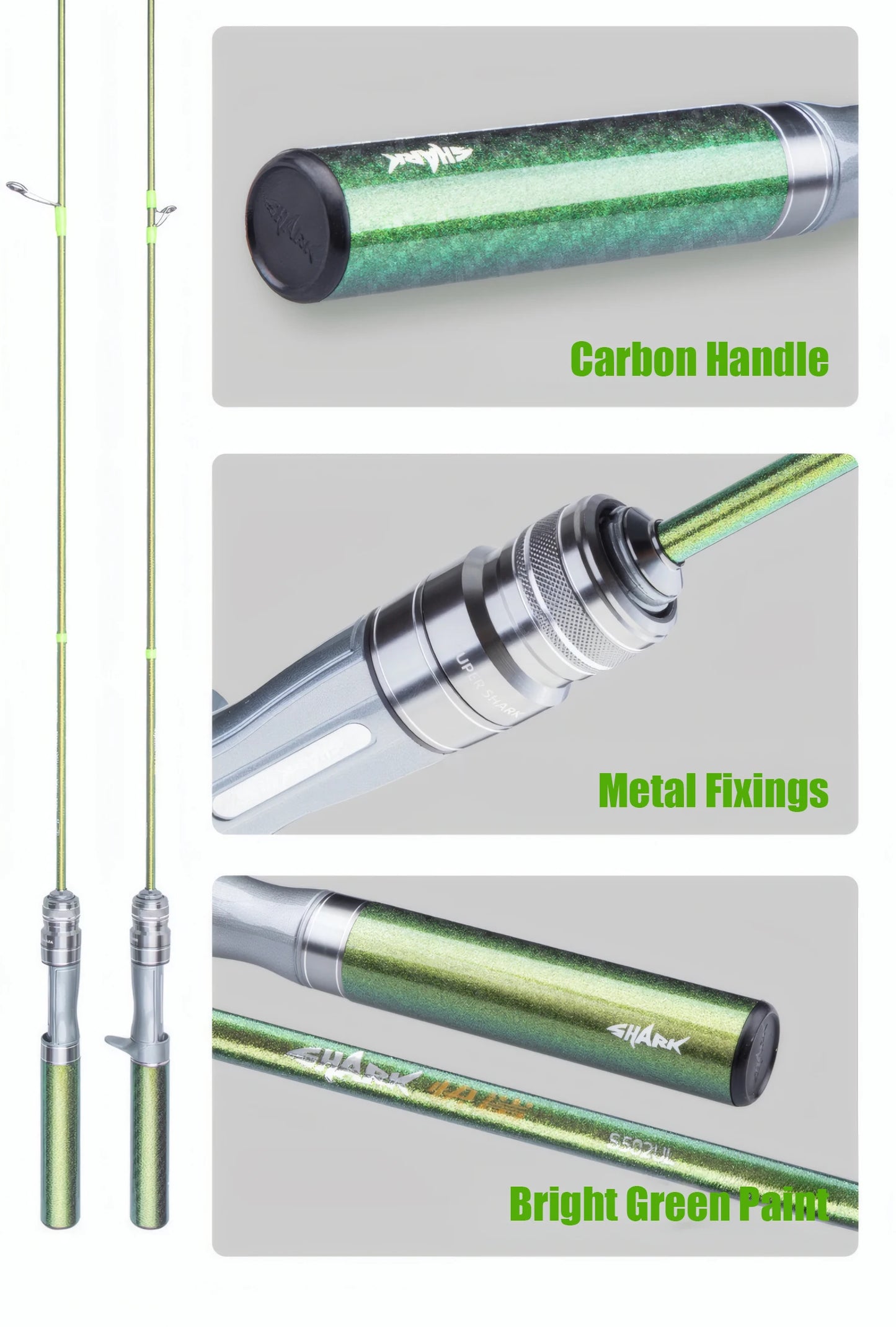 UL Lure Fishing Rod Accessories,Ultralight Carbon Fiber Spinning Casting Bait Rod,Carp Trout Bass Fishing Pole Tool,Solid Tip
