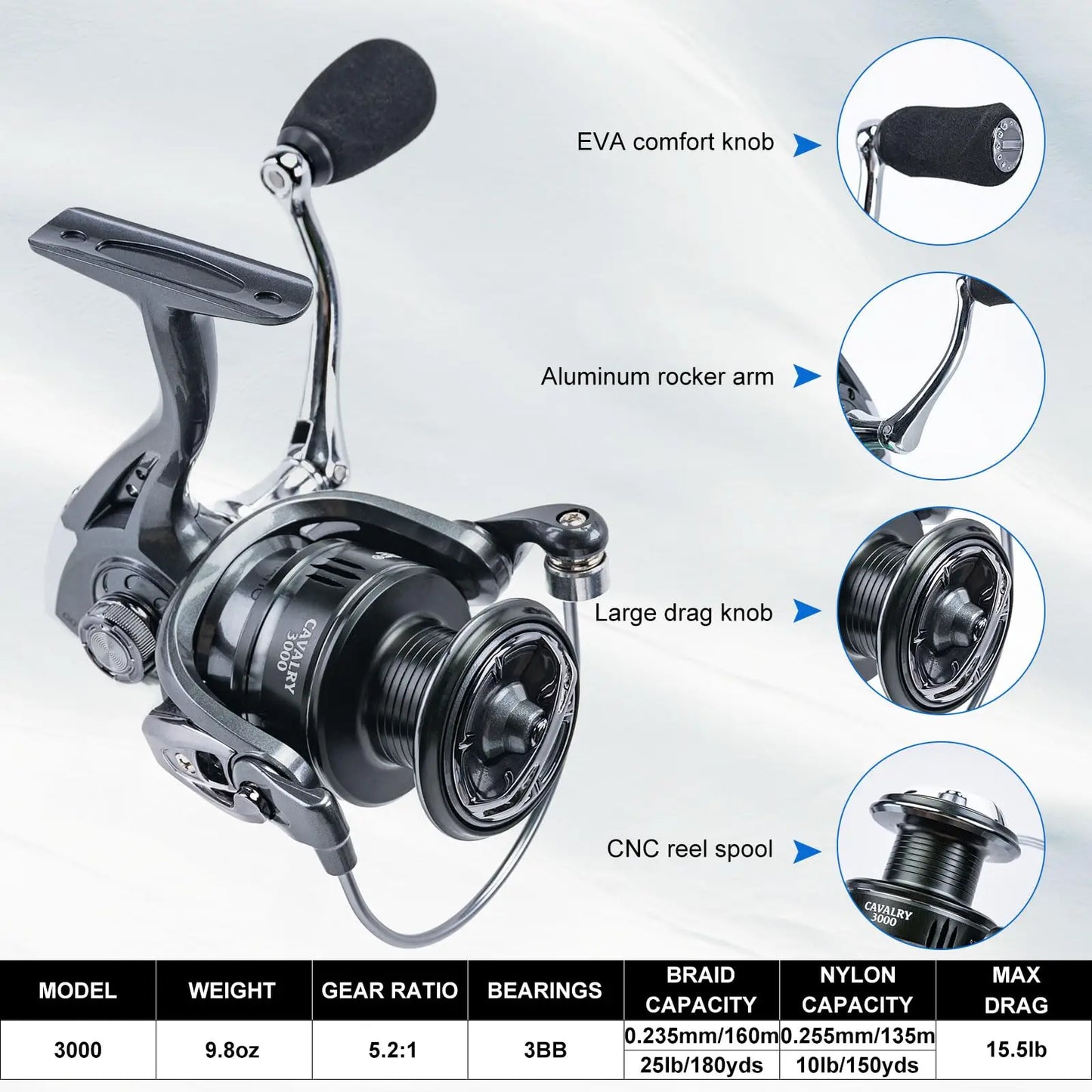 2.7m Fishing Pole Combo Set Rod and Reel 24T Carbon Fiber Telescopic Fishing Rod Aluminum Spinning Reels