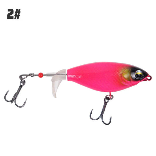 Propeller Fishing Lure 6.5cm/6g 8cm/10g Bionic Hard Bait Fishing Tackle Rotating Tail Fishing Bait Outdoor Fishing Spin Bait