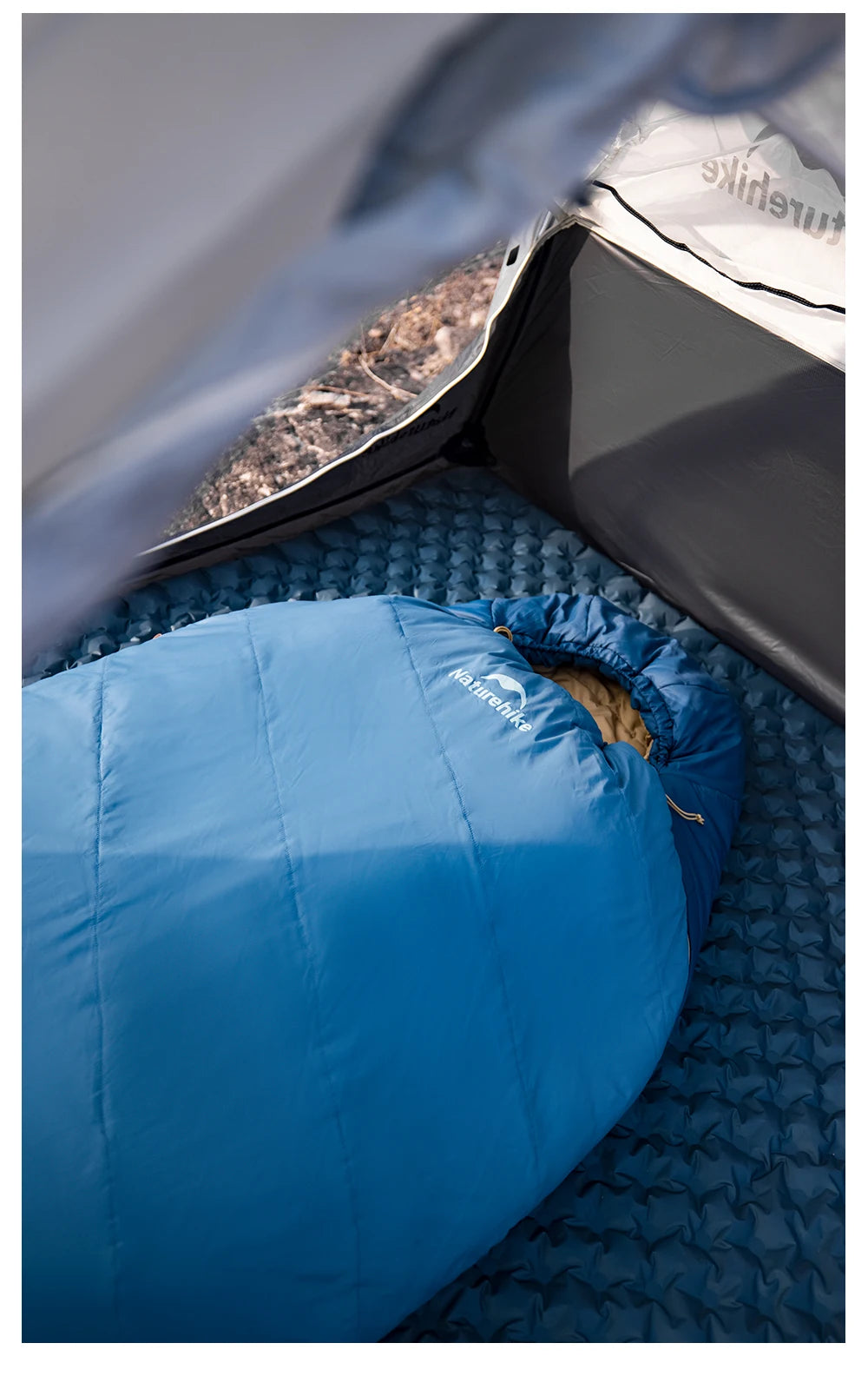 Naturehike MJ Pro Mummy Sleeping Bag MG120/MG270 Ultralight Hiking Waterproof Sleeping Bag Camping Cotton Winter Sleeping Bag