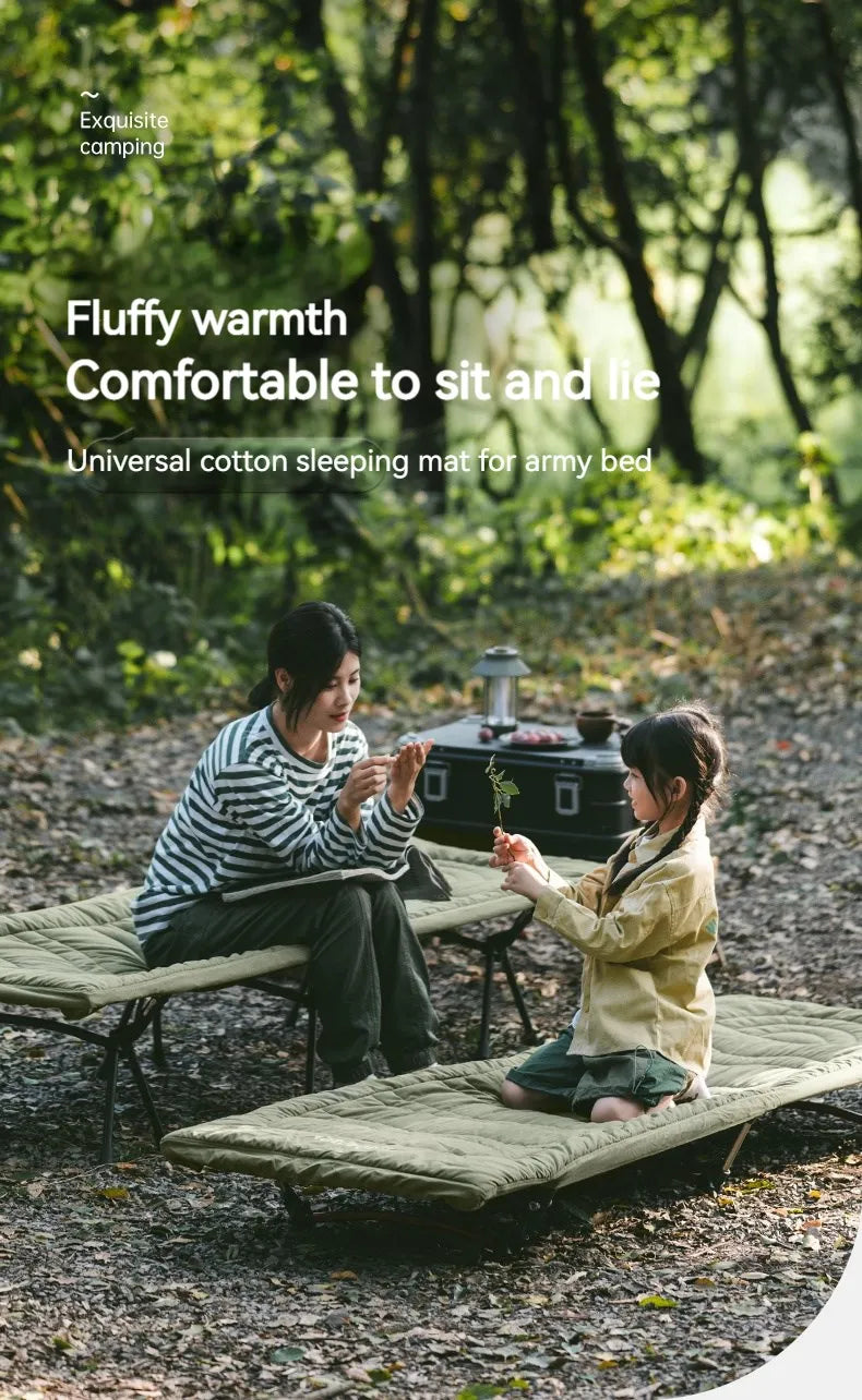 Naturehike Sleeping Pad Cotton Skin Velvet Outdoor Camping Bed Portable Relax Ultralight Camping Cot Mattress Easy To Install
