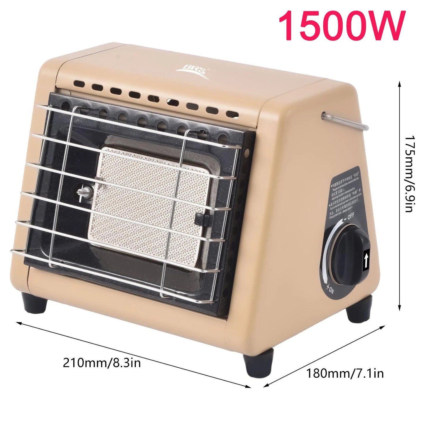 Outdoor Heater 1300W Portable Dual-Use Mini Tent Heater For Camping