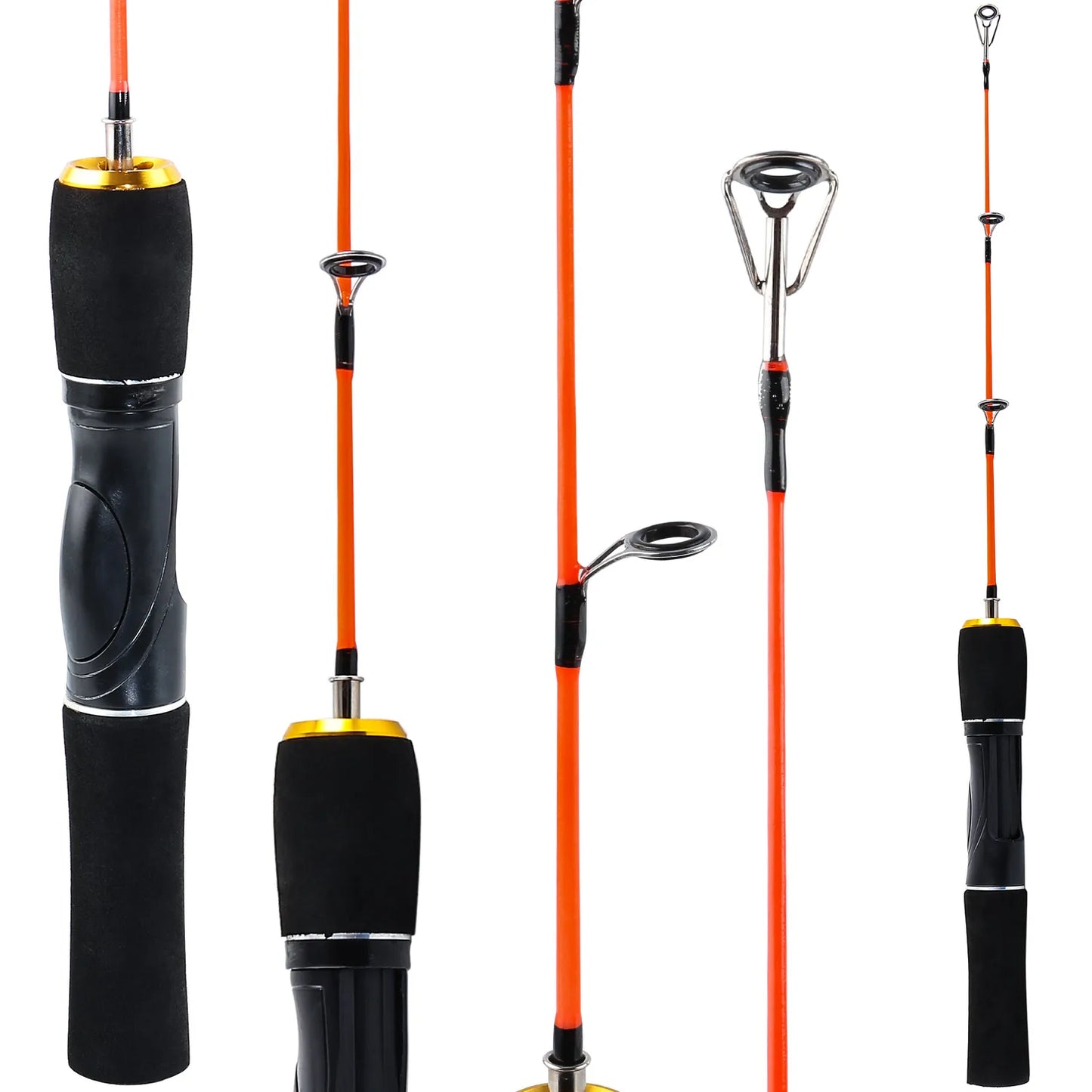 Sougayilang Ice Fishing Rod 50cm Ultralight Winter Shrimp Ice Fishing Pole Portable Spinning Casting Fishing Pole Fishing Tackle