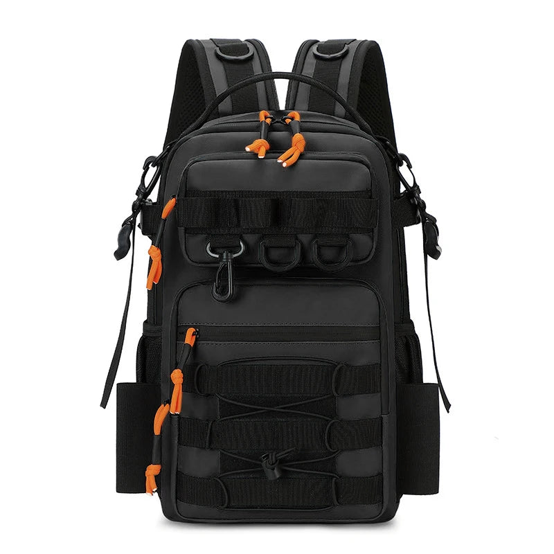 Tactical Fishing Backpack Molle Climbing Hiking Camping Cycling Bag with Rod Holders Lure Men Outdoor Travel Sports Chest Bags