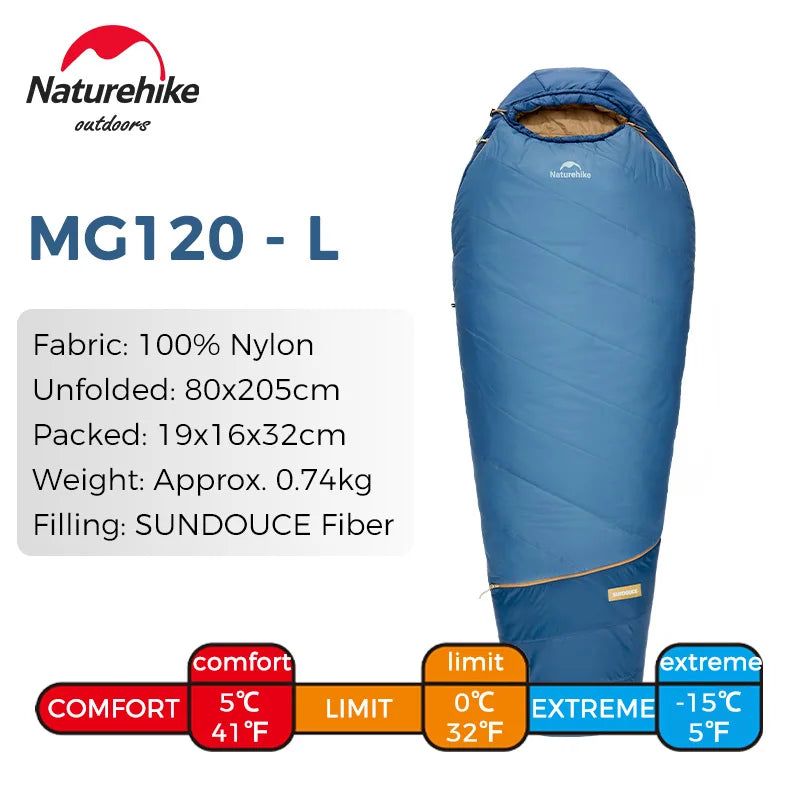Winter Sleeping Bag MJ300/MJ600 -12℃ Mummy Camping Cotton Sleeping Bag Outdoor Cold-proof Warm 4 Season Sleeping Bag