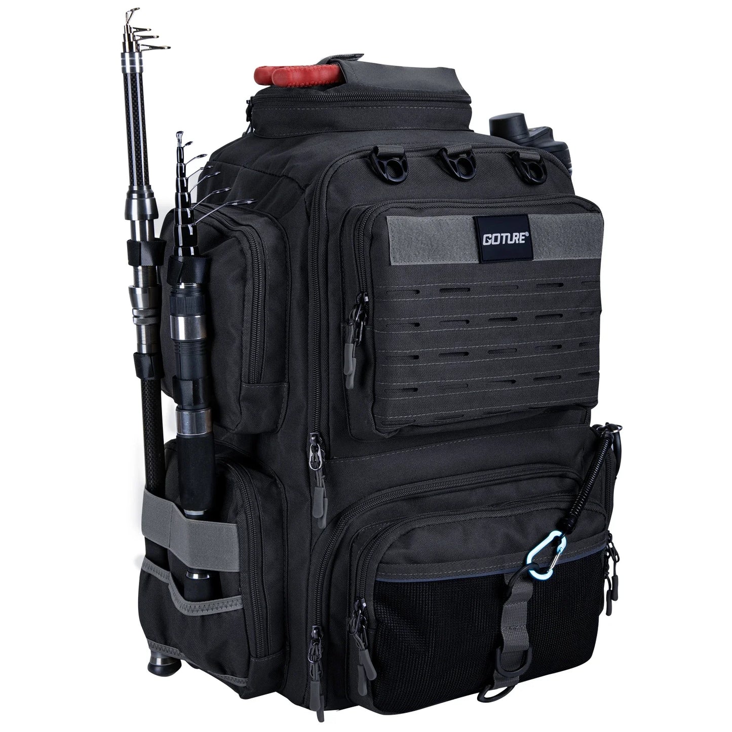 Goture 46X30X17CM 900D Oxford cloth waterproof Fishing Backpack 45L Large Capacity Fishing Gear Storage Backpack Fishing Bag