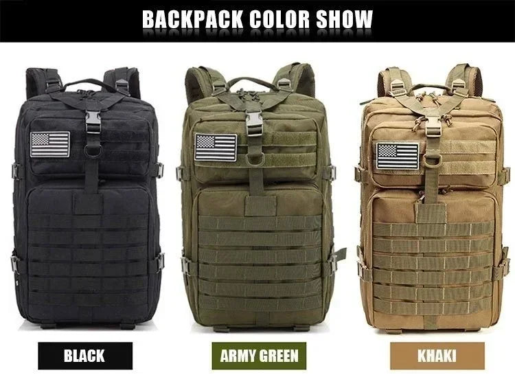 45L Man Tactical Backpacks Traveling Bags Outdoor 3P School Pack EDC Molle Pack For Trekking Hunting Bag camping equipment