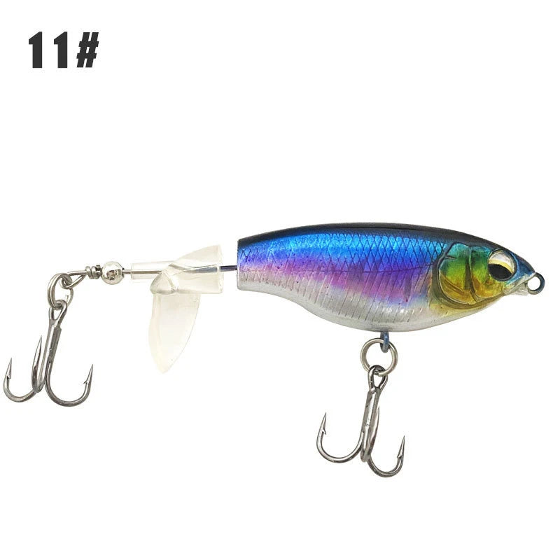 Propeller Fishing Lure 6.5cm/6g 8cm/10g Bionic Hard Bait Fishing Tackle Rotating Tail Fishing Bait Outdoor Fishing Spin Bait