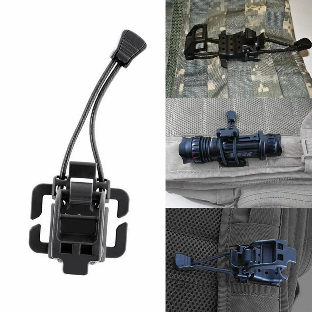 Multifunction Flashlight Clip Molle Hiking Accessories Hanging Buckle Shovel Clamp Axe Clamp Bracket Backpack