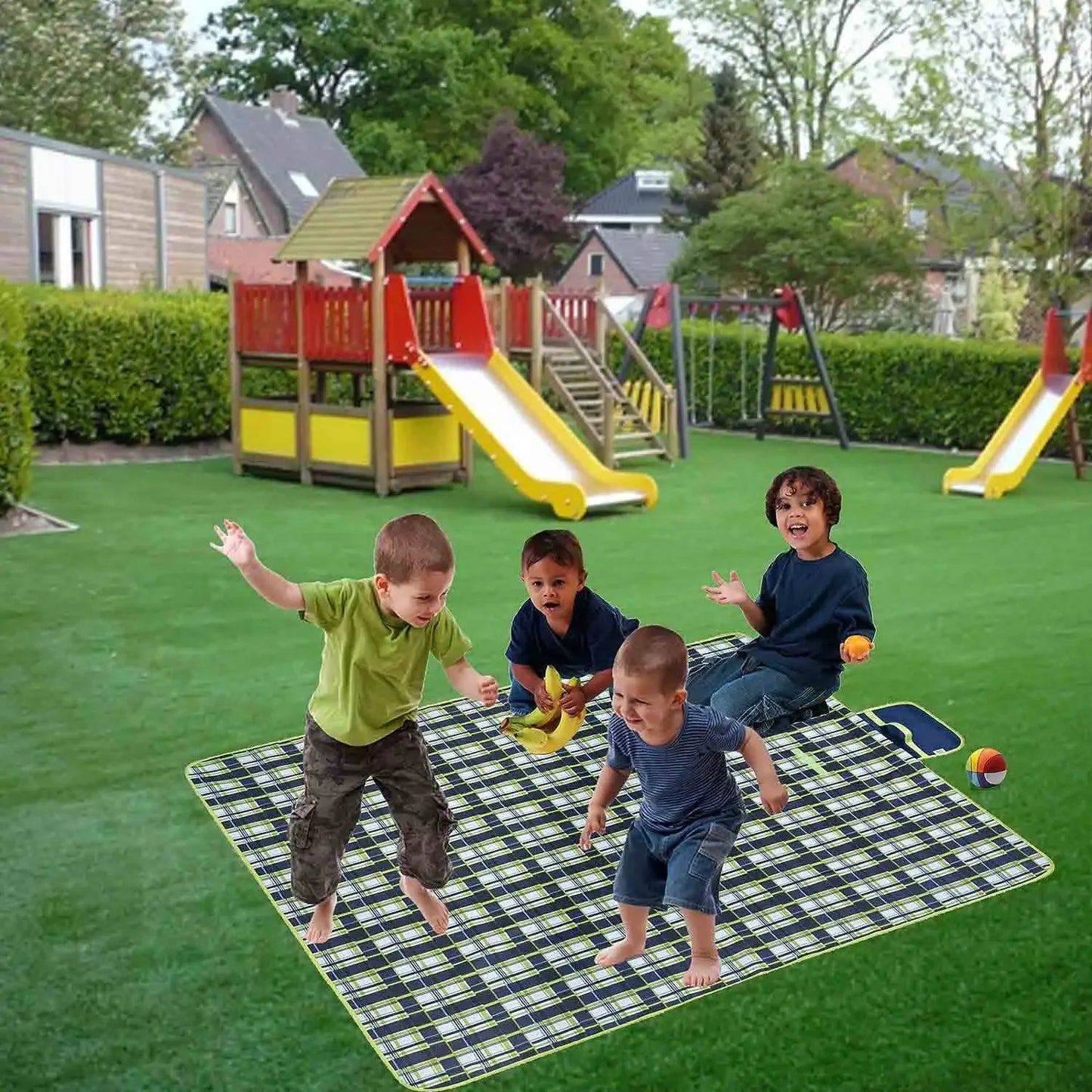 Waterproof Outdoor Picnic Mat Camping Beach Mat Plaid Portable Hiking Travel Sleeping Blanket Folding Grassland Pad Carpet