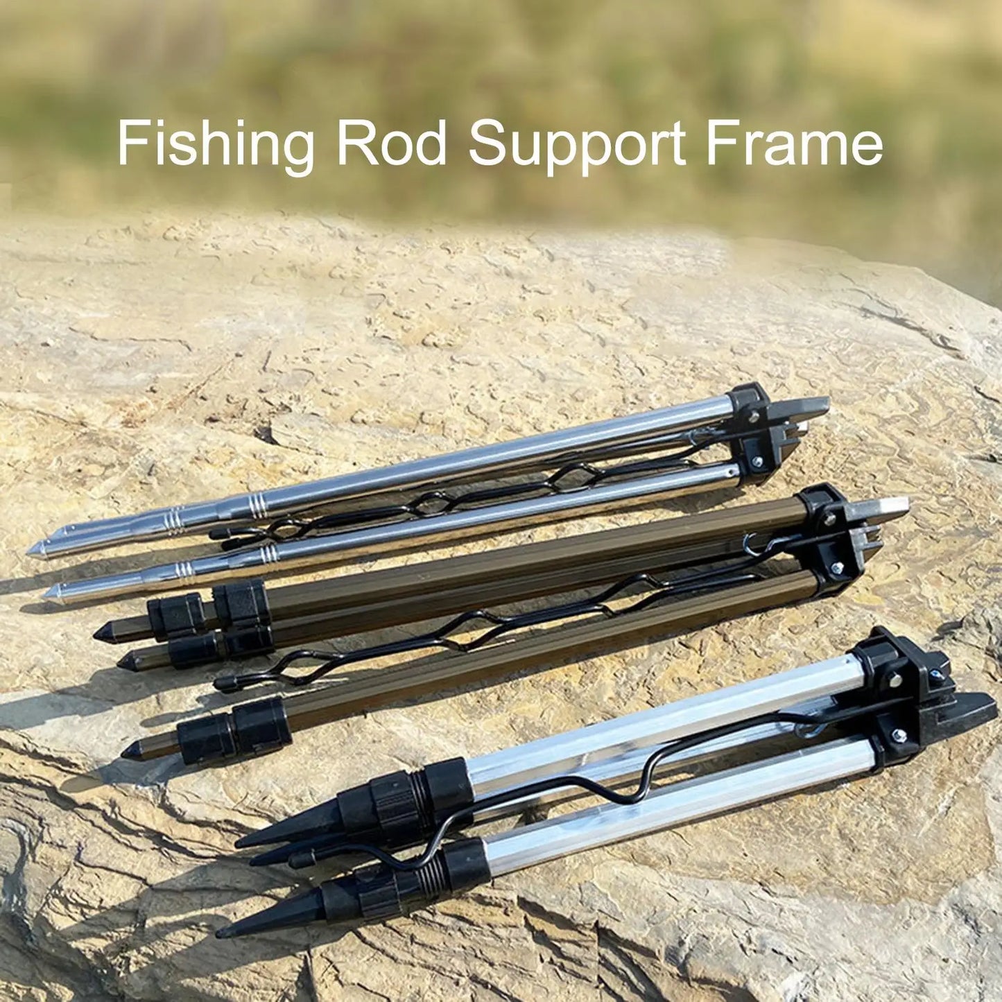 1 Pcs Telescopic Aluminum Alloy Holder For Sea Fishing Rods Triangular Holder For Casting Rods Fishing Support For Angling