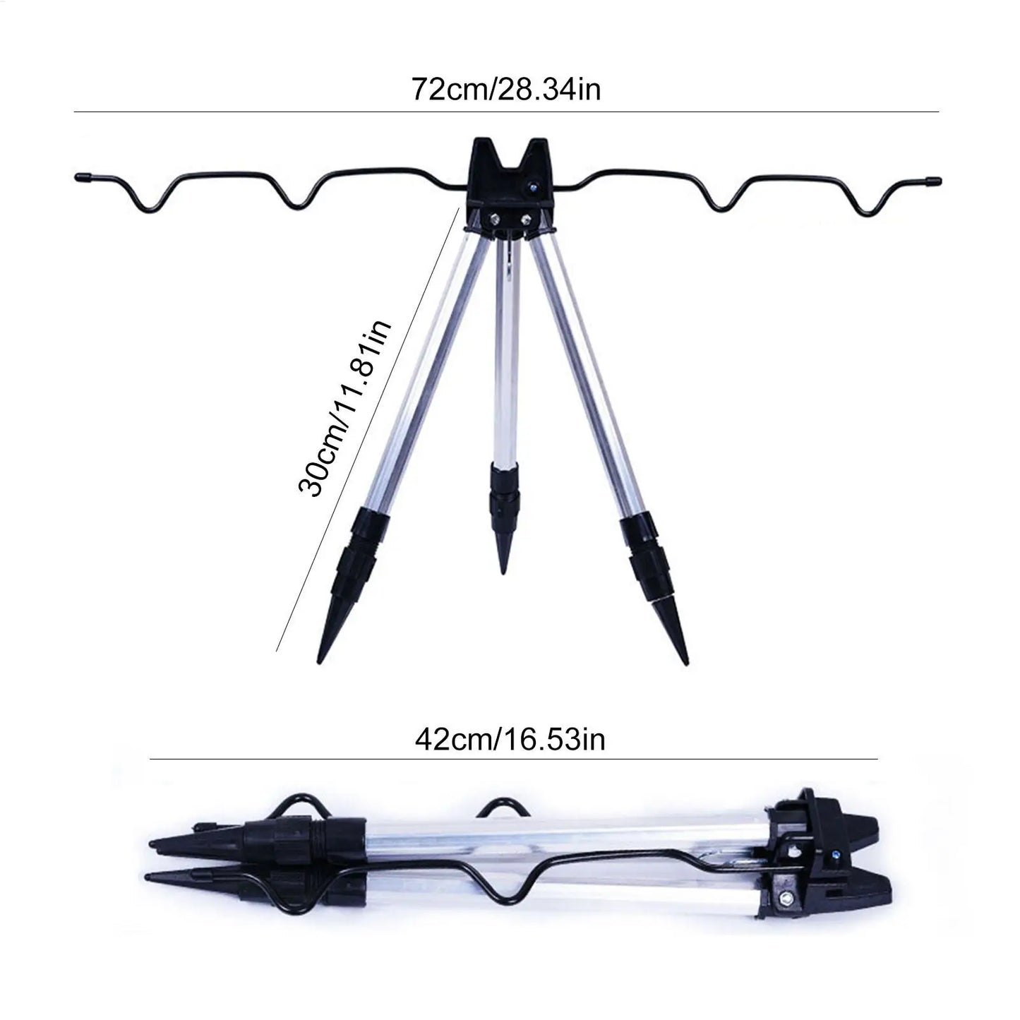 1 Pcs Telescopic Aluminum Alloy Holder For Sea Fishing Rods Triangular Holder For Casting Rods Fishing Support For Angling