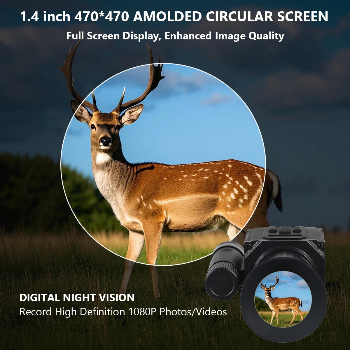 NK006 Helmet Night Vision Monocular Long-Distance Infrared 5X Zoom 1080P Digital Hunting Night Vision Goggles Telescope