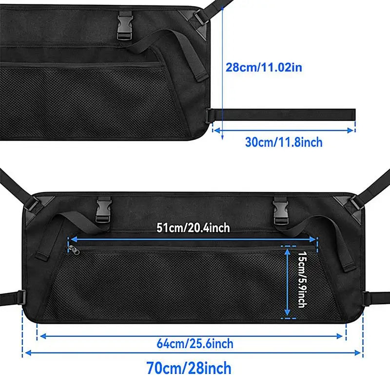 Folding Travel Cart Side Bag Folding Camping Side Bag Oxford Cloth Garden Cart Side Pockets for Outdoors Camping Picnics Beach