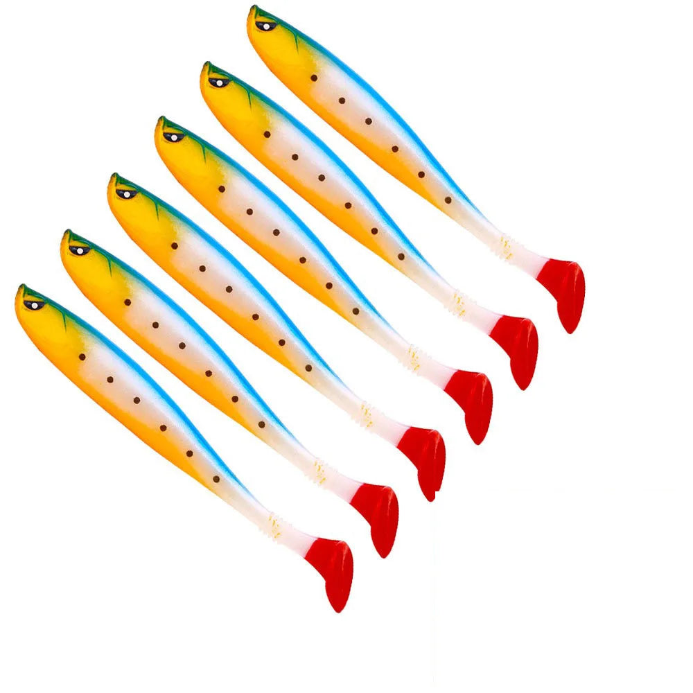 9cm 4g Soft Silicone Fishing Lure Minnow Saltwater Freshwater Worms Wobblers Artificial Bait Bass Tackle Jigs