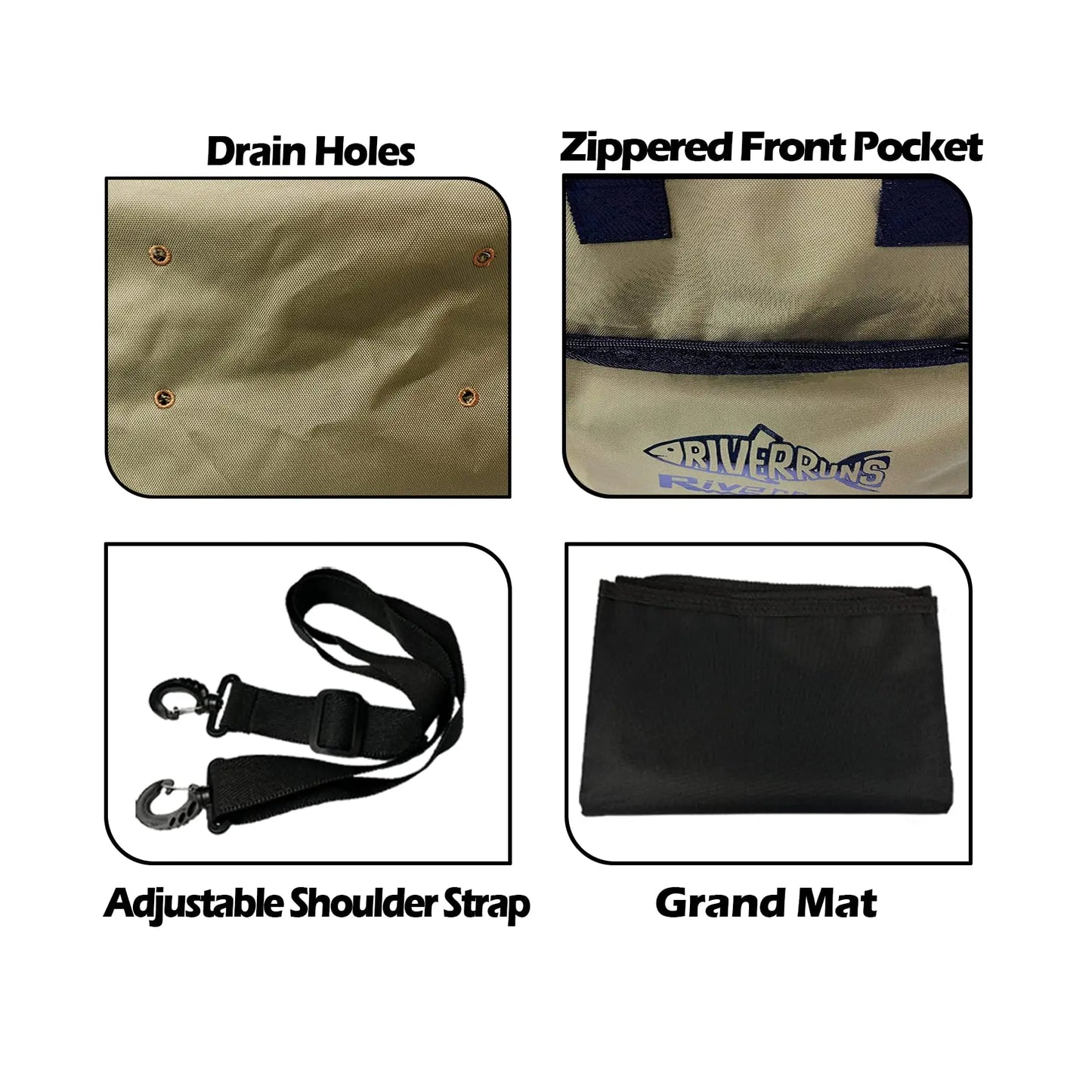 NEW Fishing Hunting Wader Bag with Vented Mesh, Waders Boots Bag Fly Fishing Backpack for Fishing Hiking Camping
