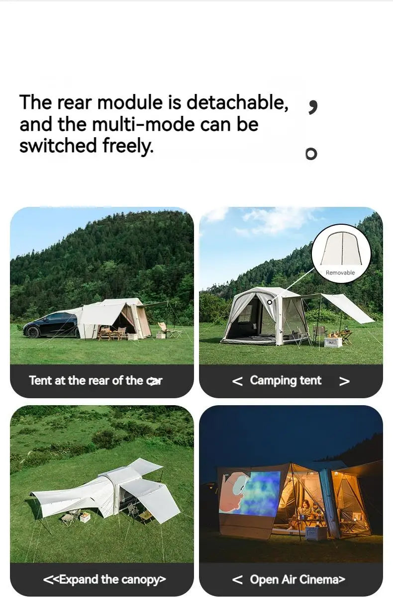 AIR 7.0 Car Tail Inflatable Tent Sunshade Waterproof SUV Travel Tent Versatile Outdoor Camping Removable DIY Car Tent