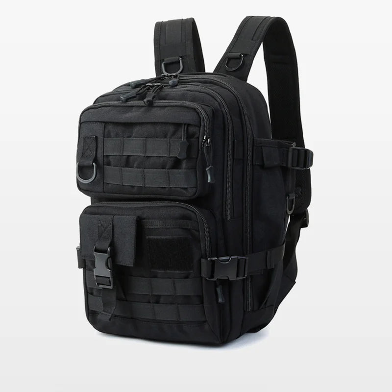 1000D Nylon Waterproof Fishing Backpack Fishing Tackle Storage Bag Double Shoulder Sling Bag for Outdoor Fishing Hunting Hiking