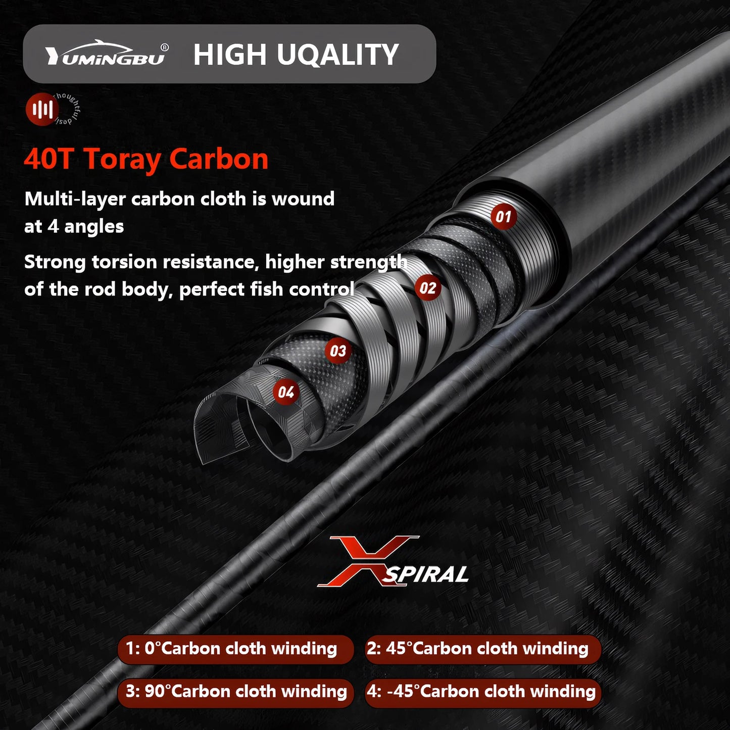 40T Carbon Fiber Fishing Rod,Ultra Soft Light Lure Rod,FUJI Guide Ring,Spinning Casting Rod,Trout,Bass,Carp Fishing Pole Tool