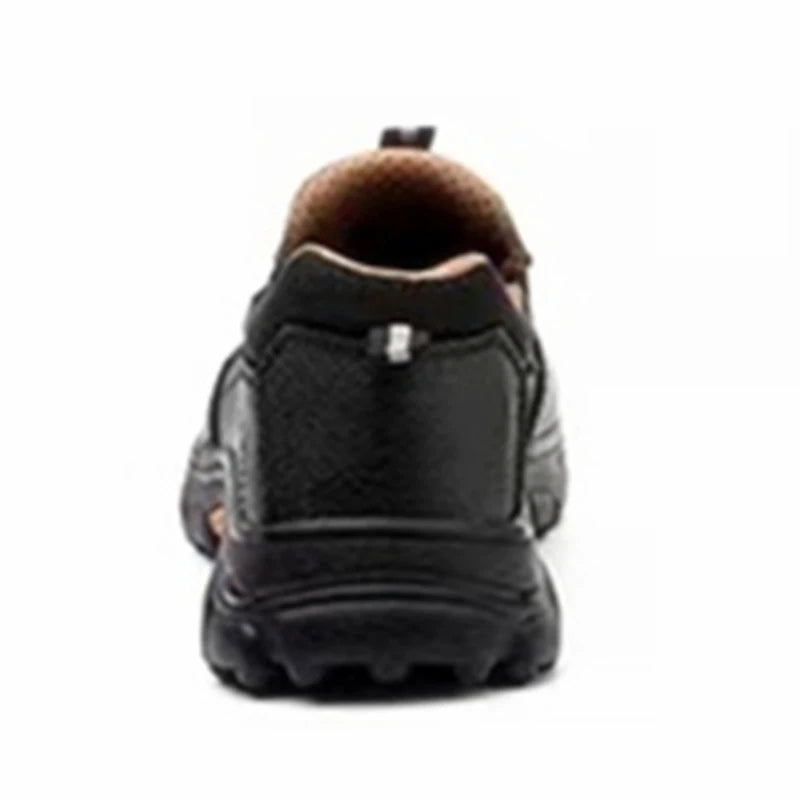 Mens Work Boots Composite Toe Safety Footwear Metatarsal Guard Puncture-Proof Construction Work Shoes Anti-Slip Rubber Outsole