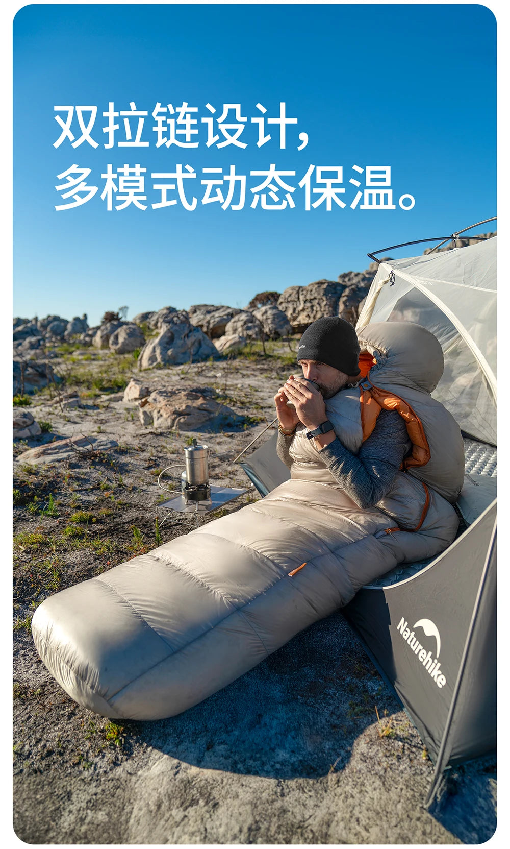 Naturehike Alpine PRO Goose Down Sleeping Bag Lightweight Mummy Sleeping Bag Winter Thick Camping Hiking Backpacking Equipment