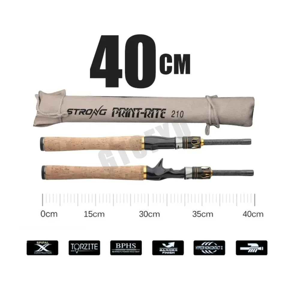 2.1m 2.4m 2.7m Lure Fishing Rod Fuji Ring High Carbon Fiber Spinning Casting Fishing Rod Bait Weight 4-25g Travel Fishing Pole