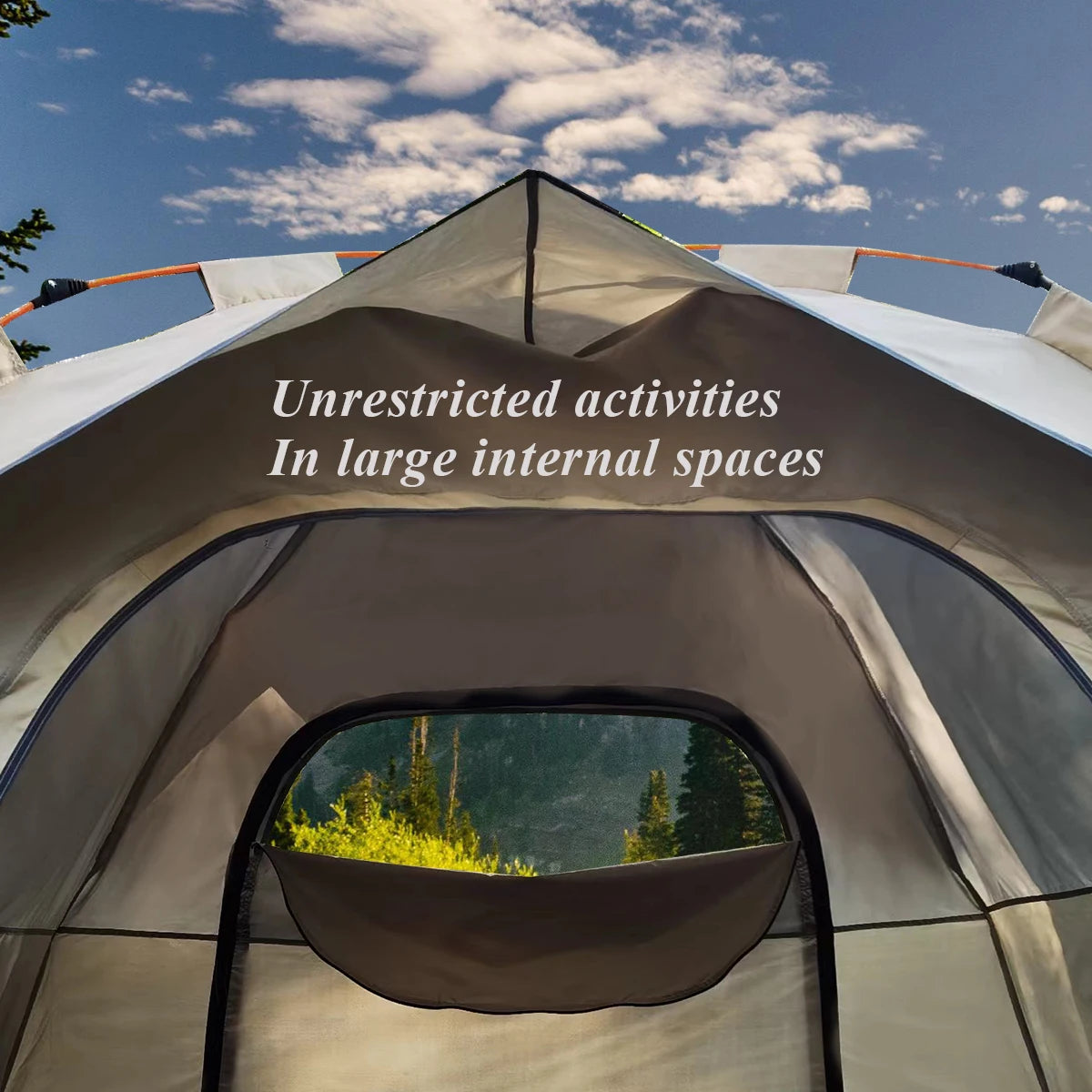Outdoor Automatic Quick-opening Tent ,Two windowless door