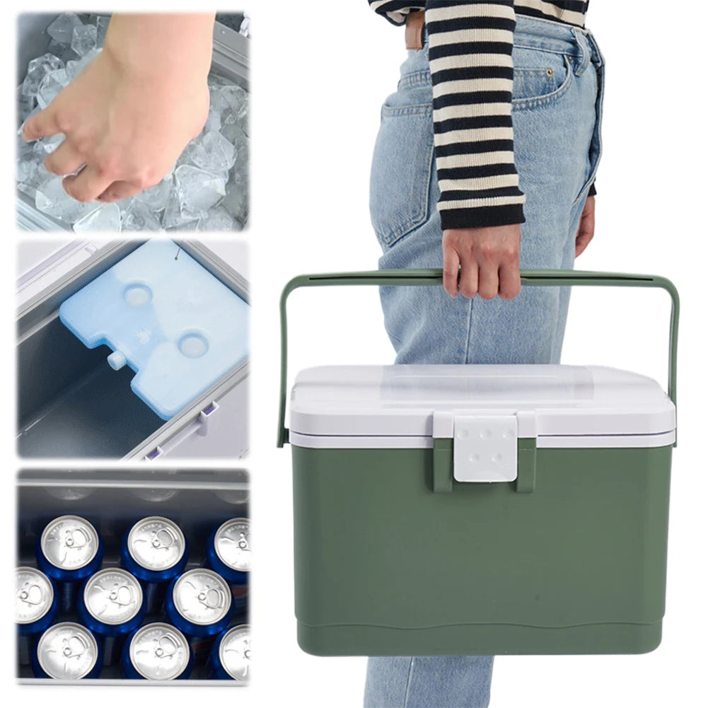 8L Camping Refrigerator Incubator Large Capacity Car Camping Insulation Box Heat Preservation Mini Car Fridge for Car Road Trips