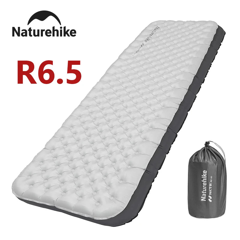 R6.5 Air Mattress 10cm Thickened Ultralight Sleeping Pad for Camping Hiking Warm Portable Outdoor Inflatable Mattress