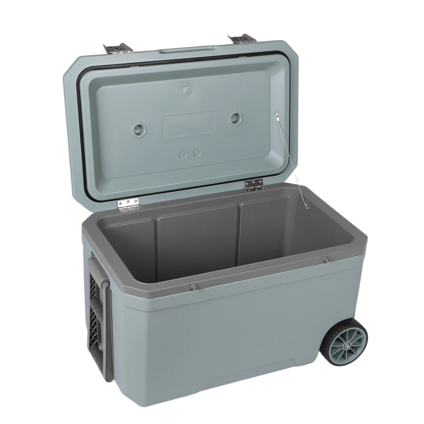 70L Wheeled Cooler 30 Percent Lighter Than Rotomolded Camping Cooler with Handle for Beach Drink Beverage Camping Picnic Fishing
