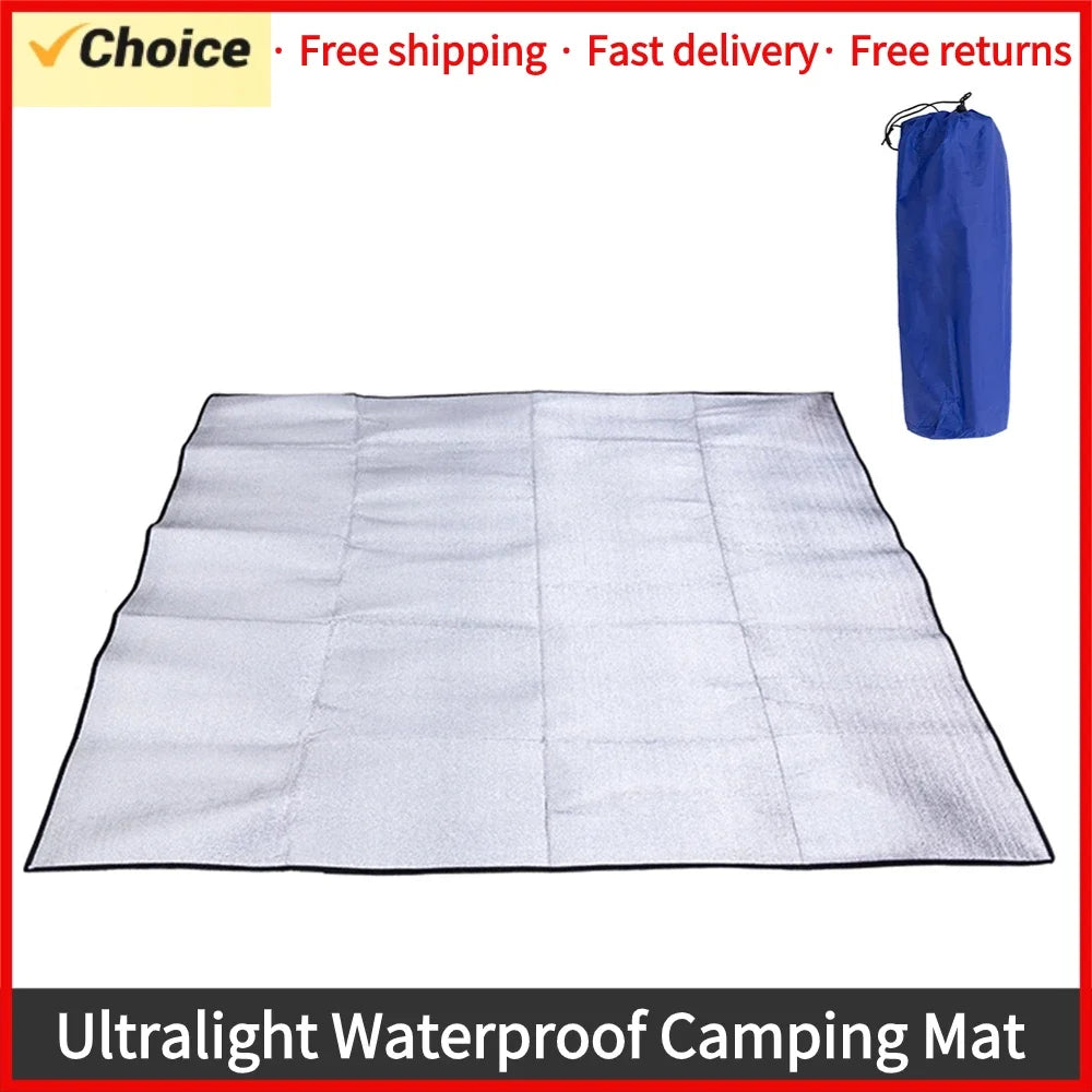 Ultralight Waterproof Camping Mat Ourdoor Blanket Beach Mattress Sleeping Pad Aluminum Foil EVA Foam Mat Tent Sleeping Mattress