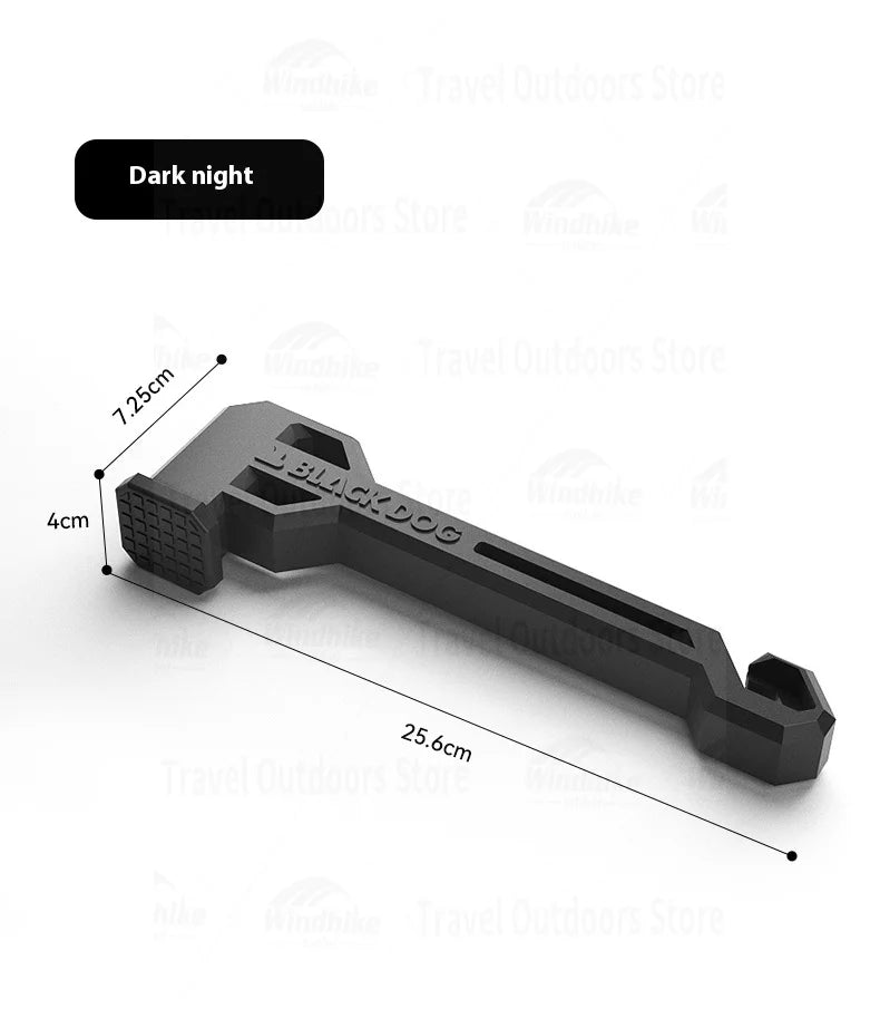 BLACKDOG Campsite Hammer PA6 Toughened Nylon Professional Ground Nail Removal Two-in-one Function Tent Stake Hamme