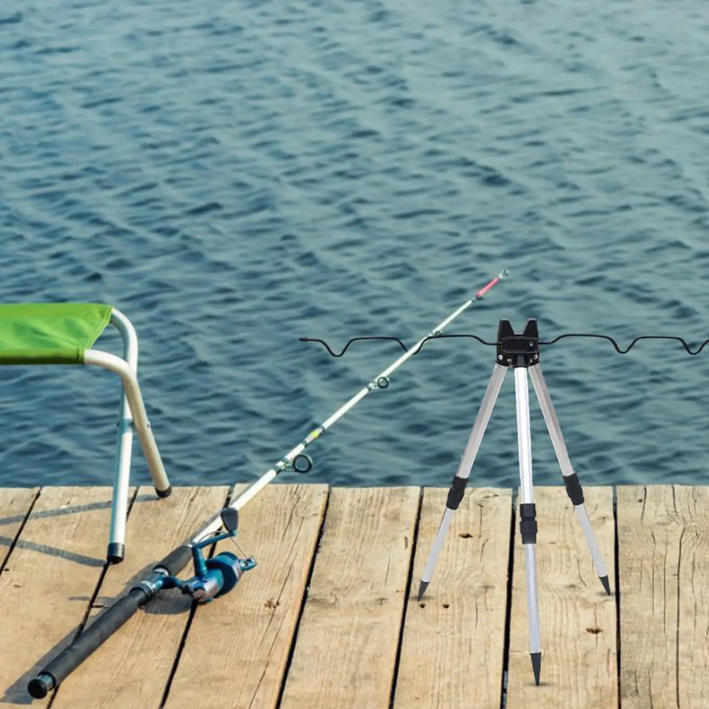 1 Pcs Telescopic Aluminum Alloy Holder For Sea Fishing Rods Triangular Holder For Casting Rods Fishing Support For Angling