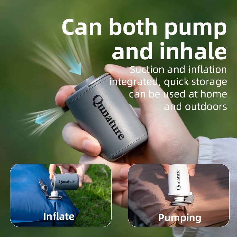 Multifunctional Electric Air Pump - Outdoor Mini Portable for Camping Air Mattress Swimming Ring Inflation & Deflation