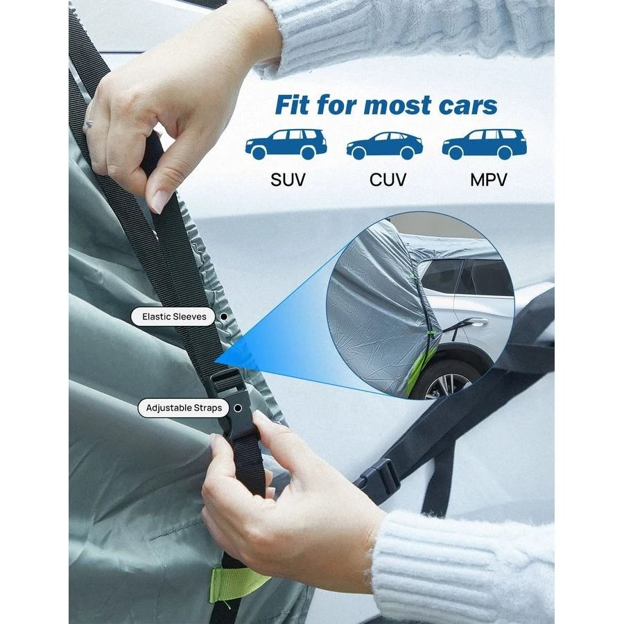 SUV Tailgate Tent with Awning Shade, Car Roof Canopy and Poles, Water Resistant Camping Tent, Outdoor Travel Preferred, Universa