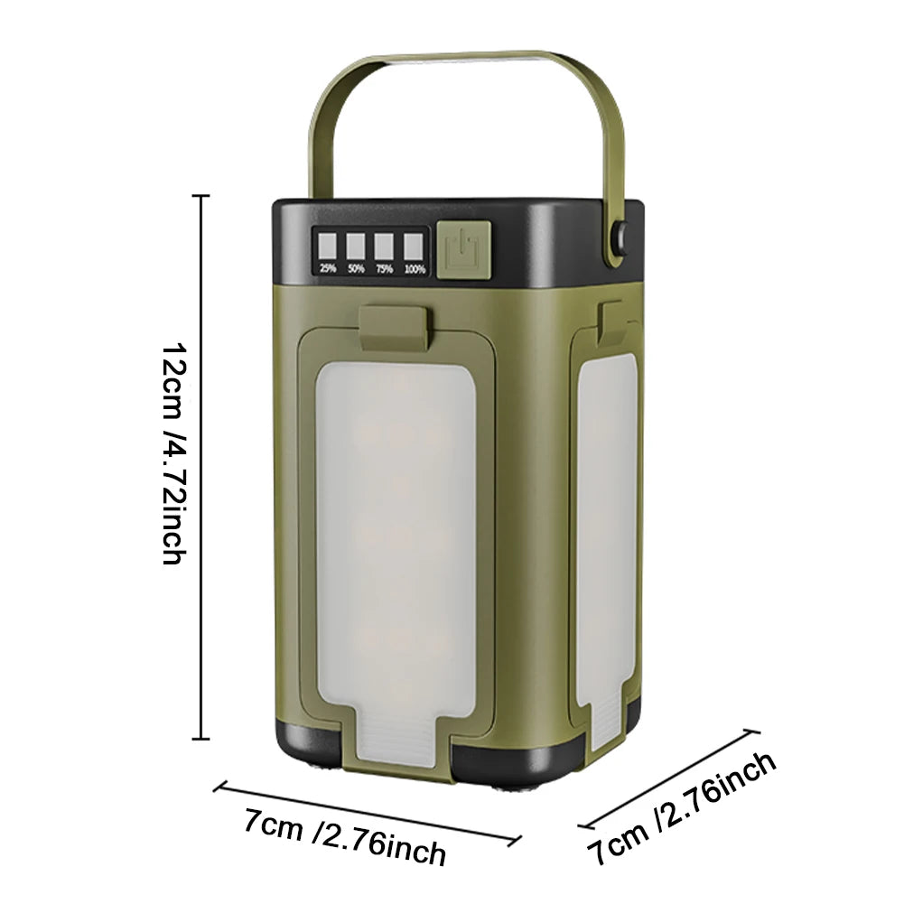 Foldable Camping Light Power Bank Rechargeable Lantern Solar Camping Lantern Portable Flashlight for Camping Hiking Fishing