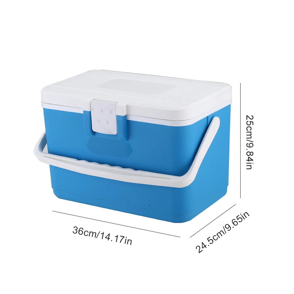 8L Camping Refrigerator Incubator Large Capacity Car Camping Insulation Box Heat Preservation Mini Car Fridge for Car Road Trips