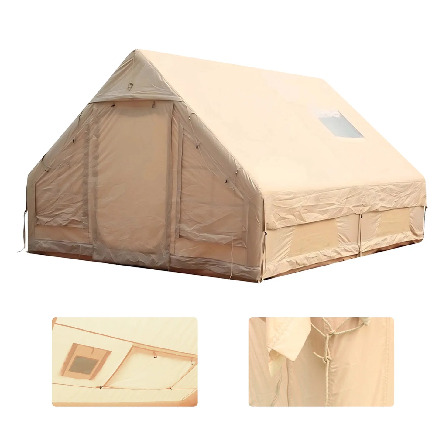 Inflatable Camping Tent with Pump Large Family Tent Waterproof Windproof for Outdoors