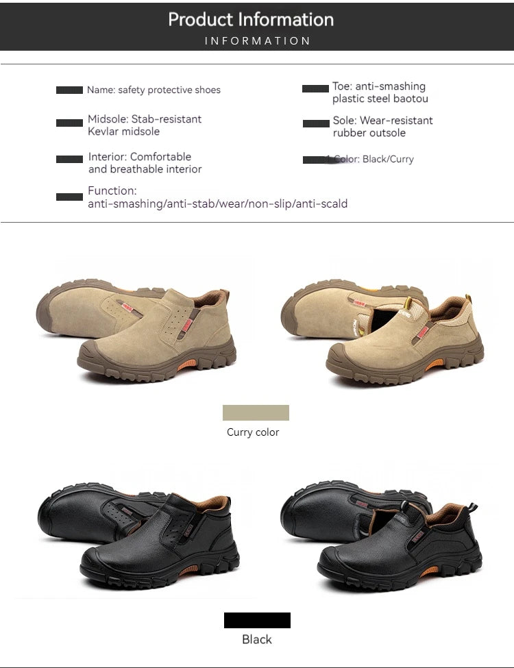 Mens Work Boots Composite Toe Safety Footwear Metatarsal Guard Puncture-Proof Construction Work Shoes Anti-Slip Rubber Outsole