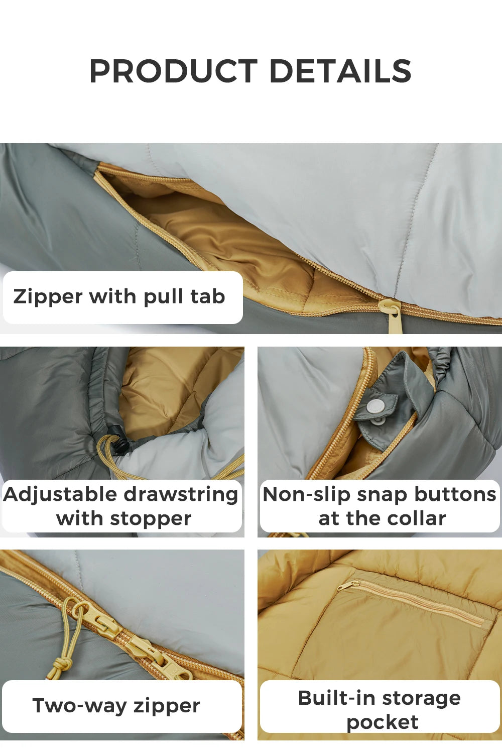 Naturehike MJ Pro Mummy Sleeping Bag MG120/MG270 Ultralight Hiking Waterproof Sleeping Bag Camping Cotton Winter Sleeping Bag
