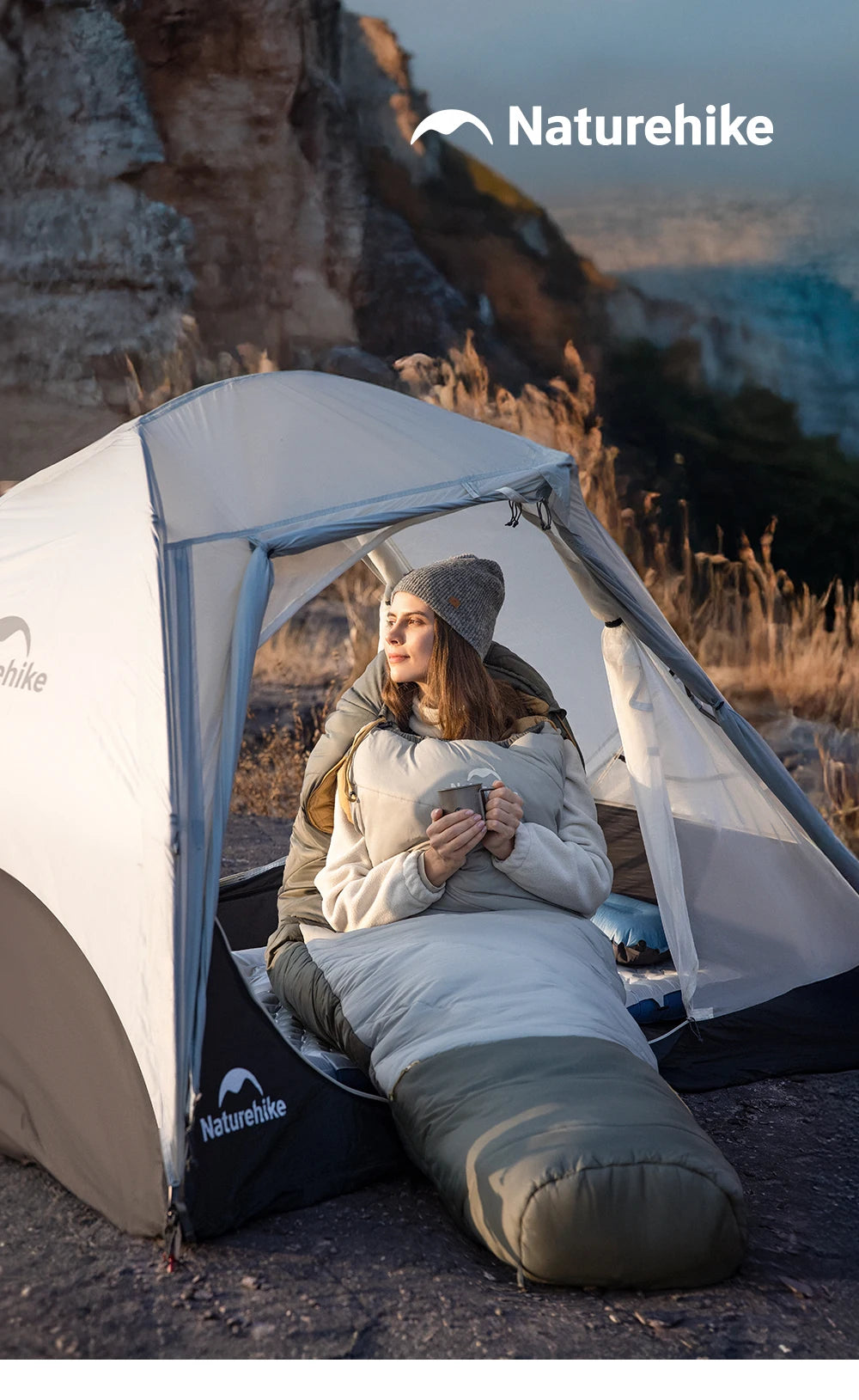 MG120 5℃ MG270 -2℃ Mummy Sleeping Bag Ultralight Camping Hiking Cotton Warm Thermal Winter Machine Wash Tour Gear