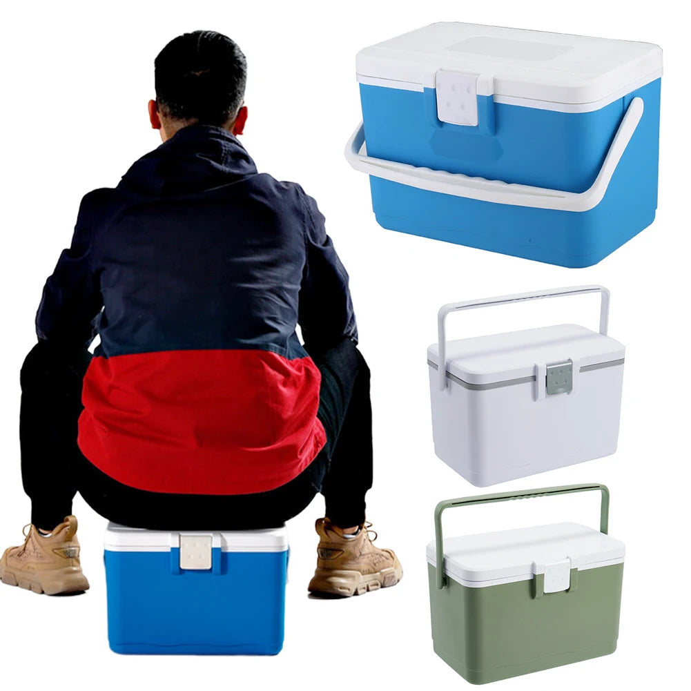 8L Camping Refrigerator Incubator Large Capacity Car Camping Insulation Box Heat Preservation Mini Car Fridge for Car Road Trips