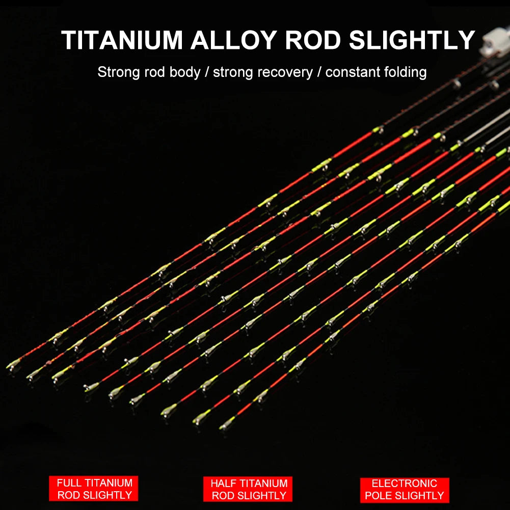 55cm Half/Full Titanium Raft Stick Tip Night Fishing Pole Refit Tip Replacement Outdoor Fishing Tackle Tool Accessories