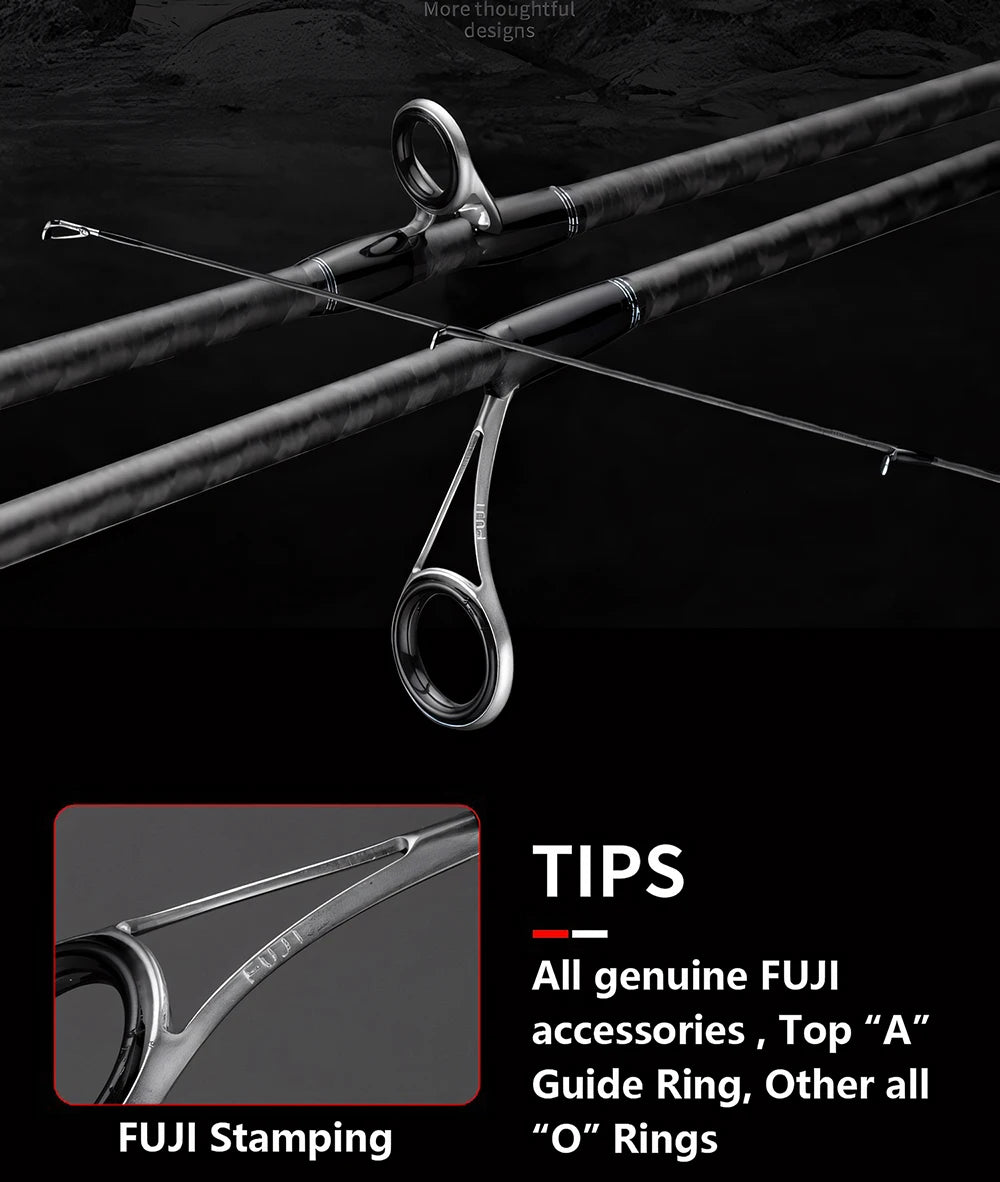 40T Carbon Fiber Fishing Rod,Ultra Soft Light Lure Rod,FUJI Guide Ring,Spinning Casting Rod,Trout,Bass,Carp Fishing Pole Tool