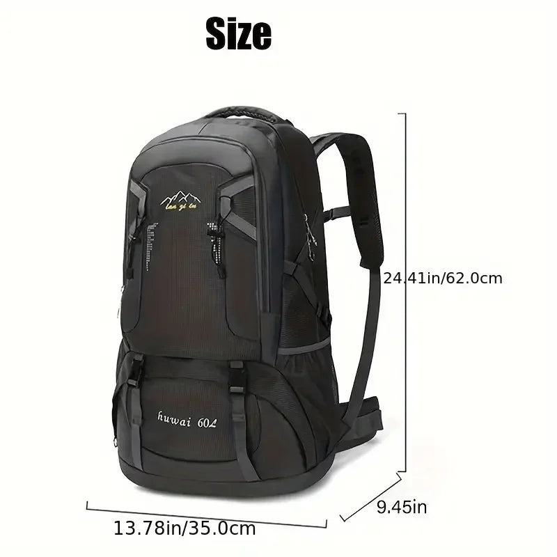 Lightweight Hiking Backpack - Durable Polyester, Adjustable Shoulder Straps, Zip Closure, Spacious Travel & Outdoor Sports Bag