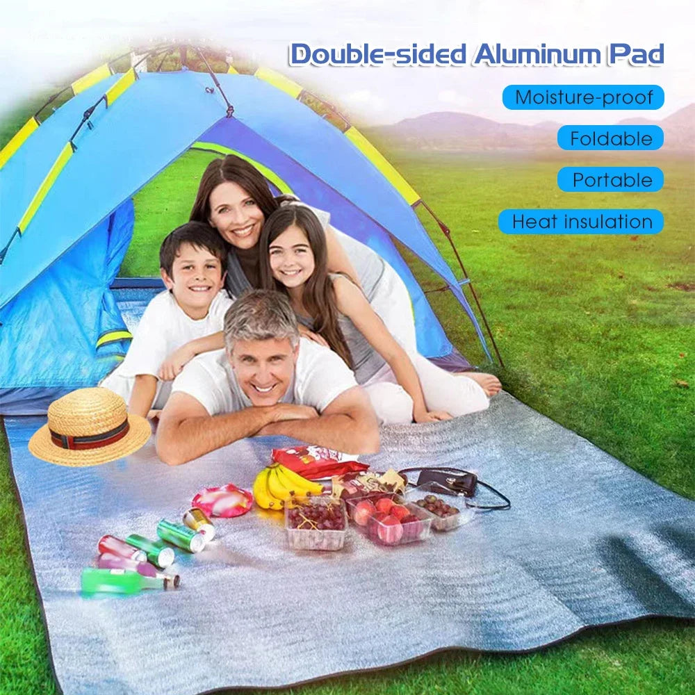 Ultralight Waterproof Camping Mat Ourdoor Blanket Beach Mattress Sleeping Pad Aluminum Foil EVA Foam Mat Tent Sleeping Mattress