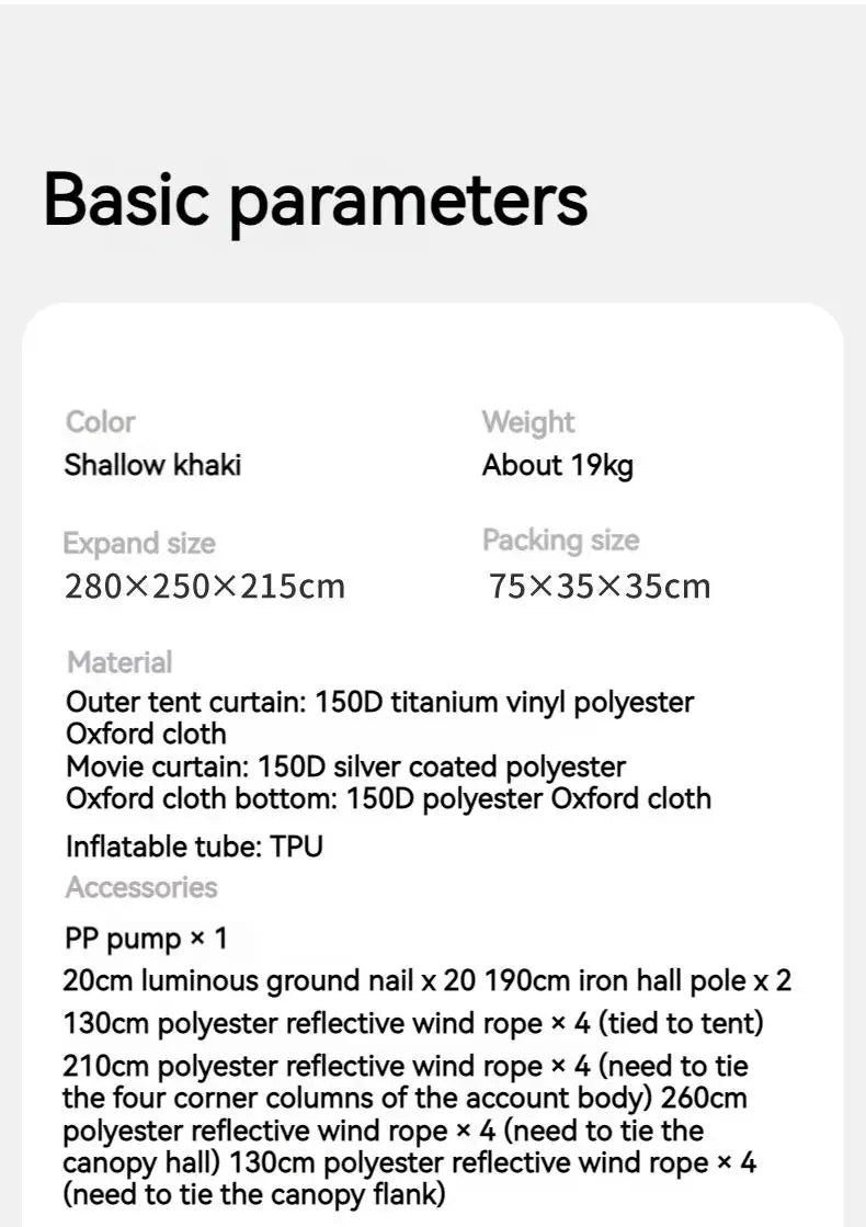 AIR 7.0 Car Tail Inflatable Tent Sunshade Waterproof SUV Travel Tent Versatile Outdoor Camping Removable DIY Car Tent