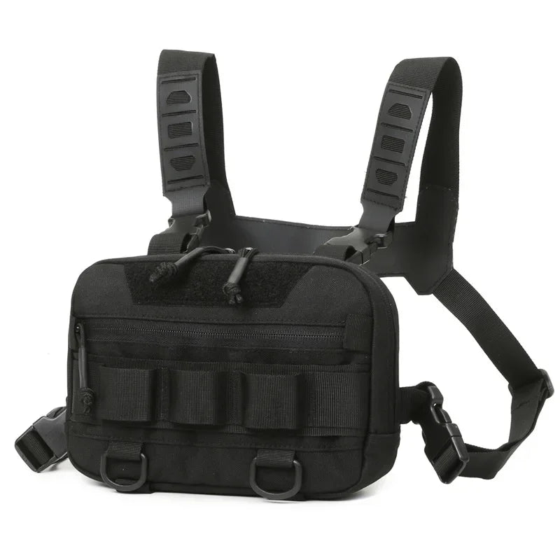 Tactical Chest Vest Bag Backpack Front Rig Pouch Outdoor Camping Cycling Hiking Hunting Climbing Fishing Lure Travel Fanny Pack