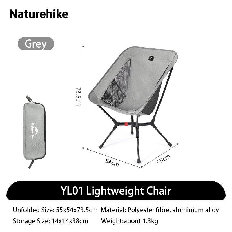 Ultralight Folding Camping Chair Aluminum Alloy , Portable Compact Backpacking Hiking Chair