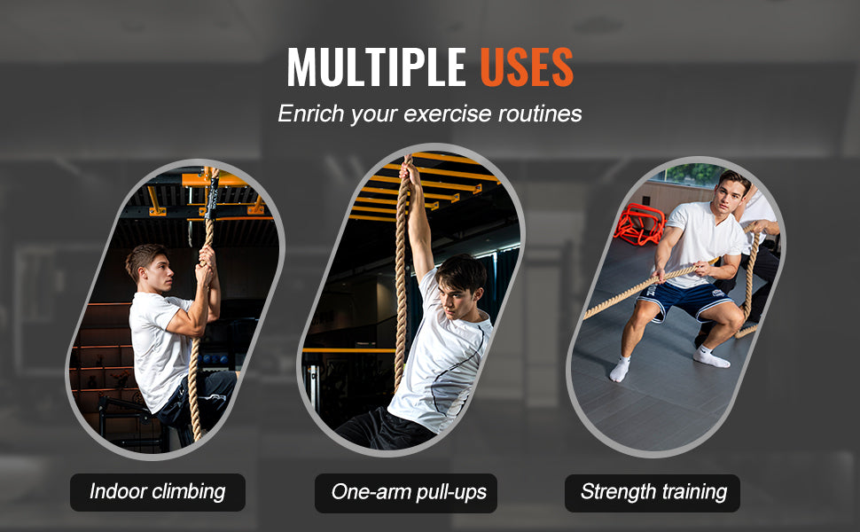 10-30FT Gym Climbing Rope Gym Fitness Training Rope Gym Exercise Workout Rope for Adults, Climbing Rope for Fitness